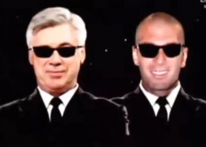 Ancelotti e Zidane nuovi Men in Black. Video